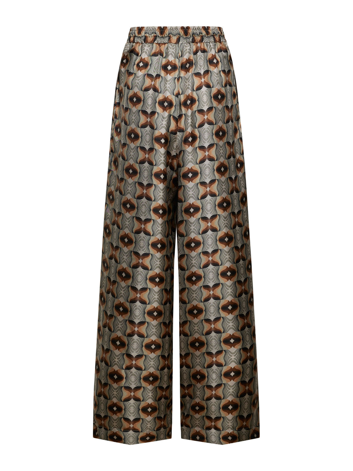 ALOE ABSTRUCT PRINT PANTS GREY BROWN