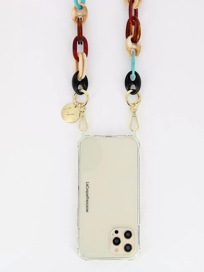 AMBER PHONE CHAIN MULTICOLOUR - 120CM