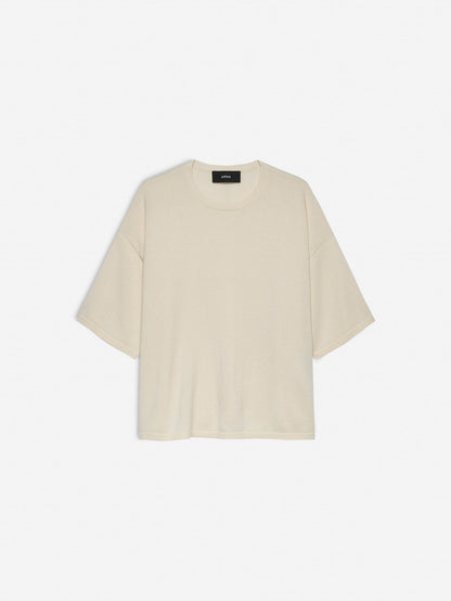ARAXIE OVERSIZED CASHMERE T-SHIRT ECRU