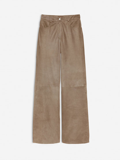 CATANIA SUEDE TROUSERS GREY TAUPE