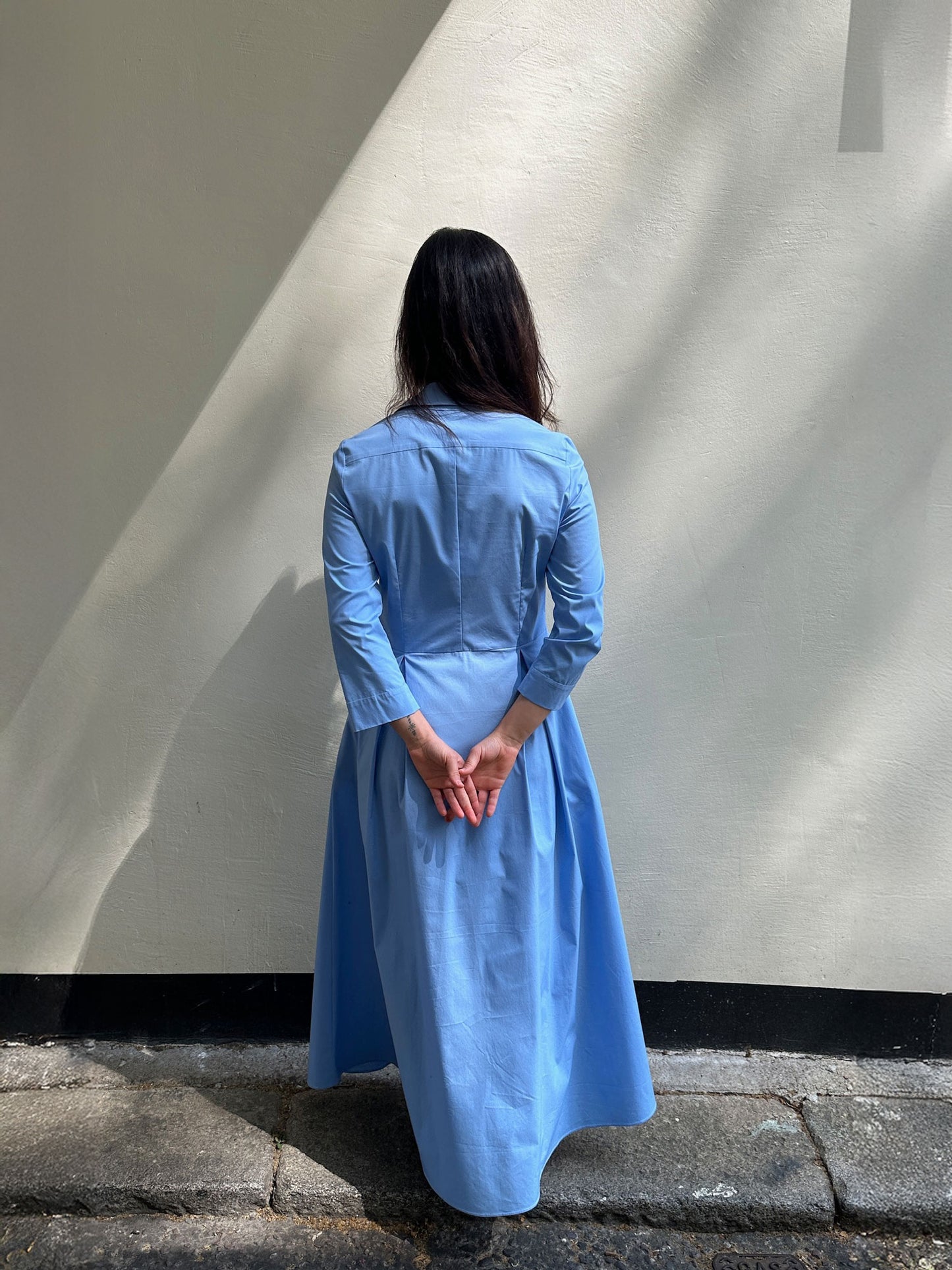 21-MED SHIRT DRESS BLUE BLUE