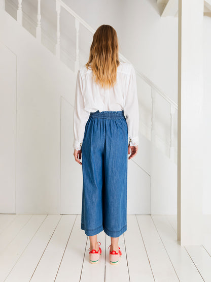 BIJOU ORGANIC DENIM BLUE TROUSERS