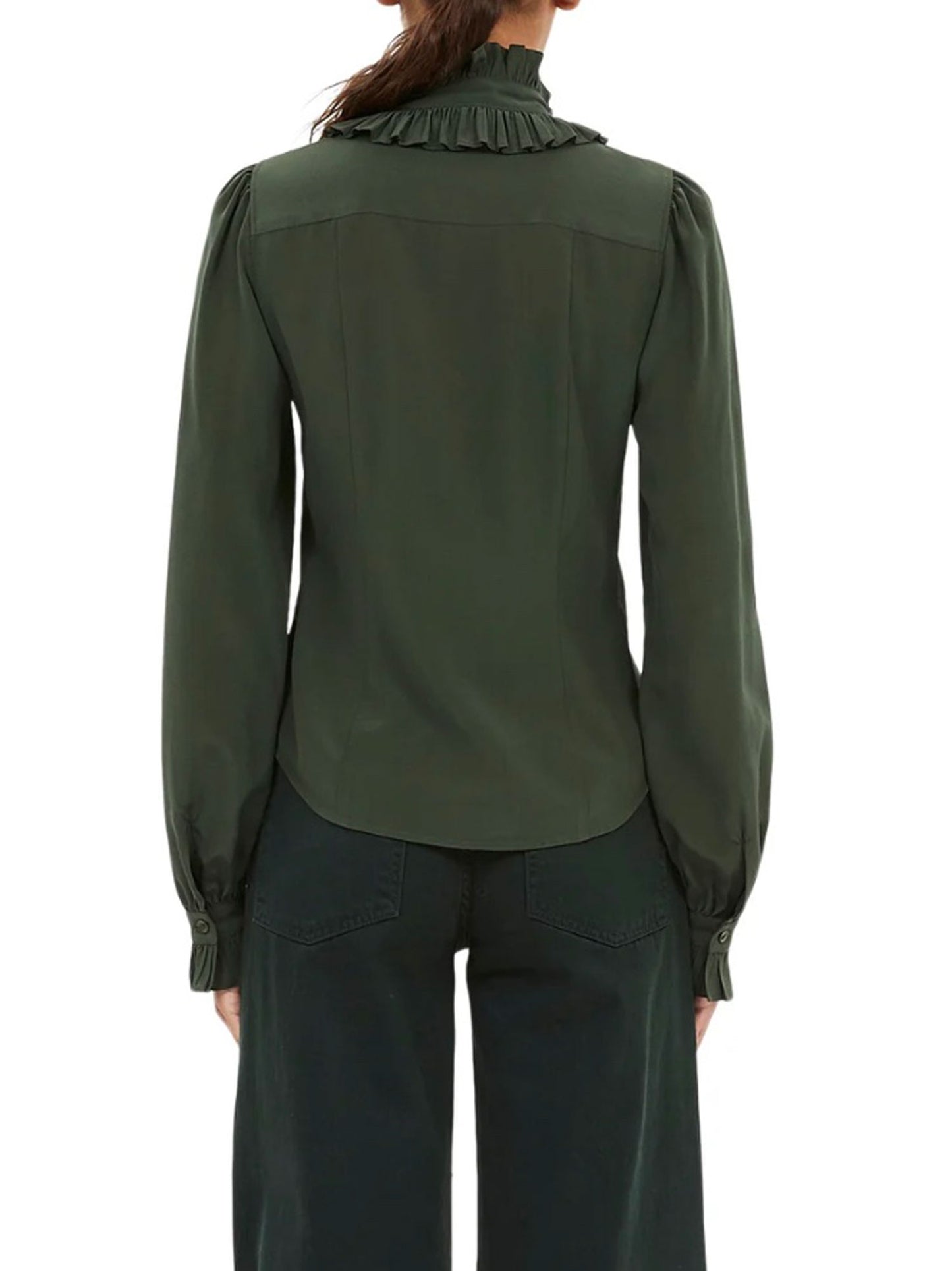 CATROUX SILK BLOUSE CYPRESS