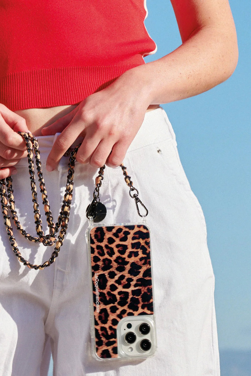 CALI PHONE BLACK LEOPARD - 120CM
