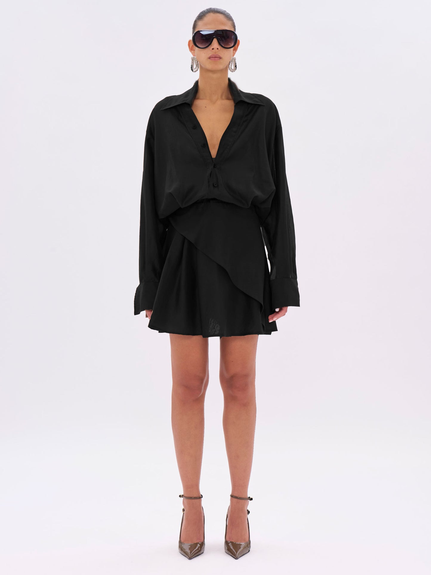DENISE MUSSOLA SHIRTDRESS BLACK