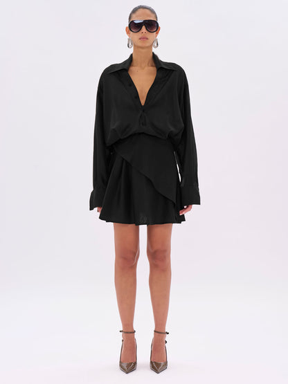 DENISE MUSSOLA SHIRTDRESS BLACK