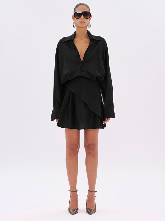 DENISE MUSSOLA SHIRTDRESS BLACK