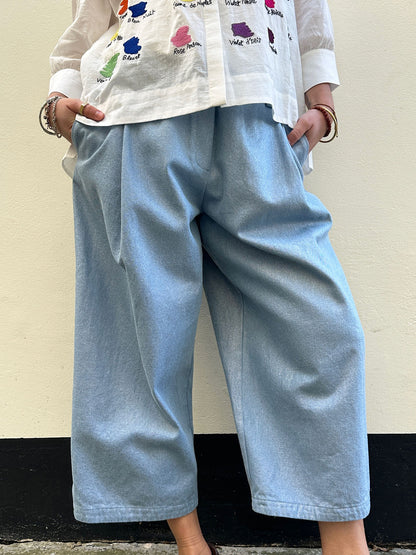 GOLD JEAN TROUSERS DENIM GOLD