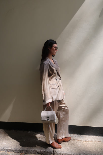 ADASTRGUM SILK PANT GREY GOLD