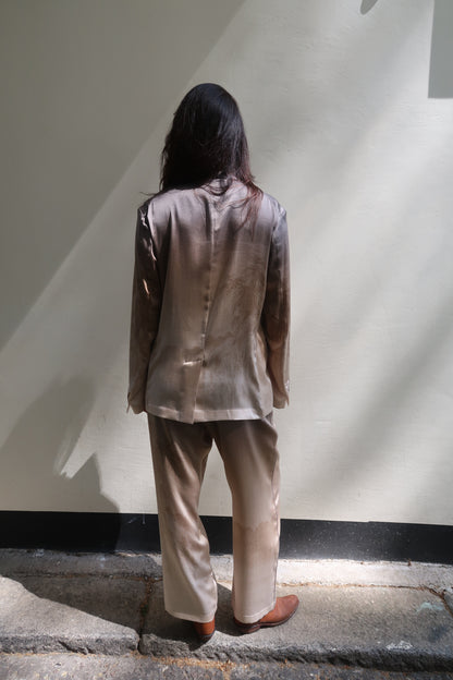 ADASTRGUMS SILK JACKET GREY GOLD