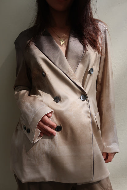 ADASTRGUMS SILK JACKET GREY GOLD