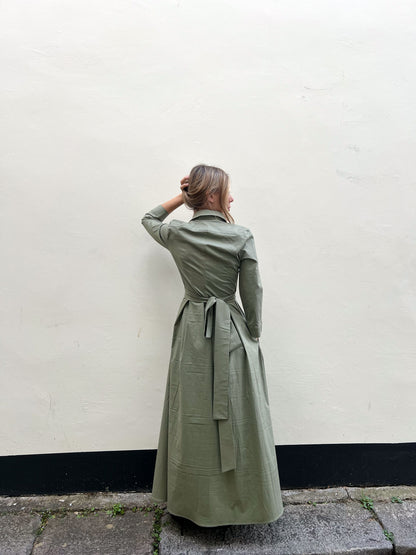 31-LONG SHIRT DRESS KHAKI KHAKI