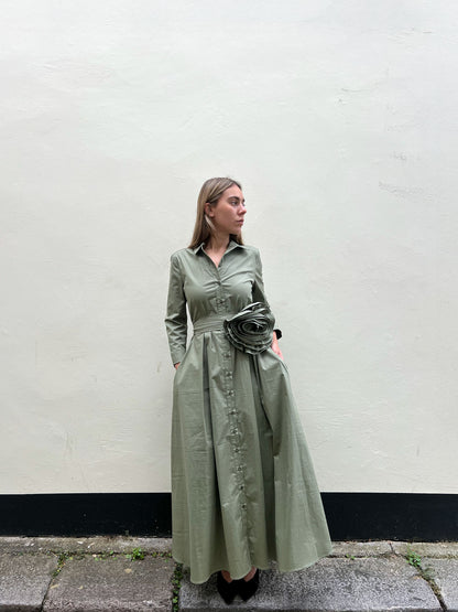 31-LONG SHIRT DRESS KHAKI KHAKI