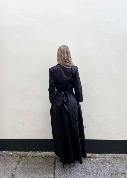 31-LONG SHIRT DRESS BLK BLACK