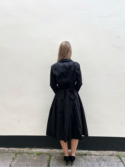 21-MED SHIRT DRESS BLACK BLACK