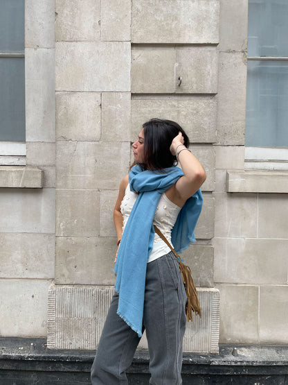 HB CASHMERE SCARF SEA