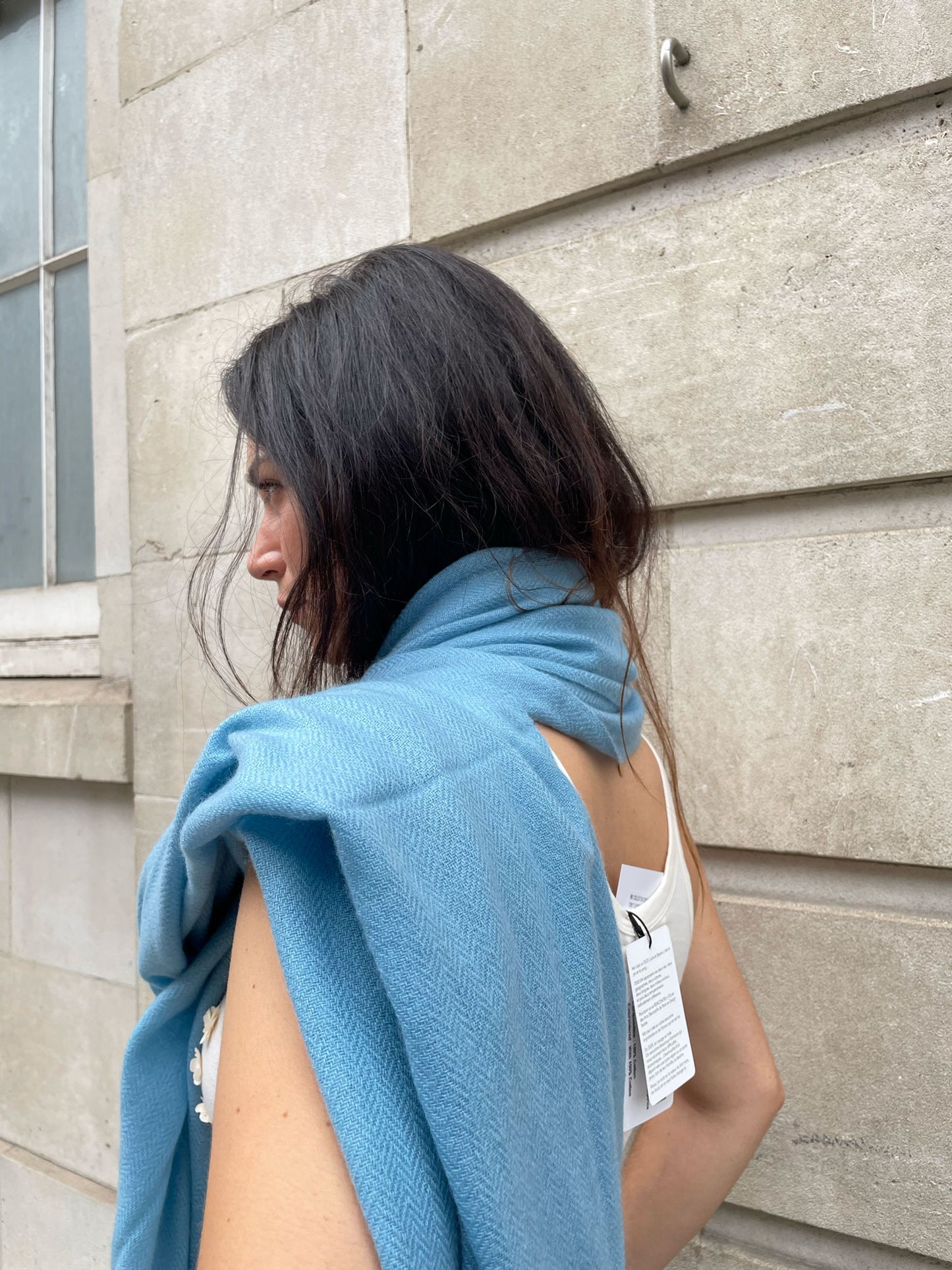 HB CASHMERE SCARF SEA