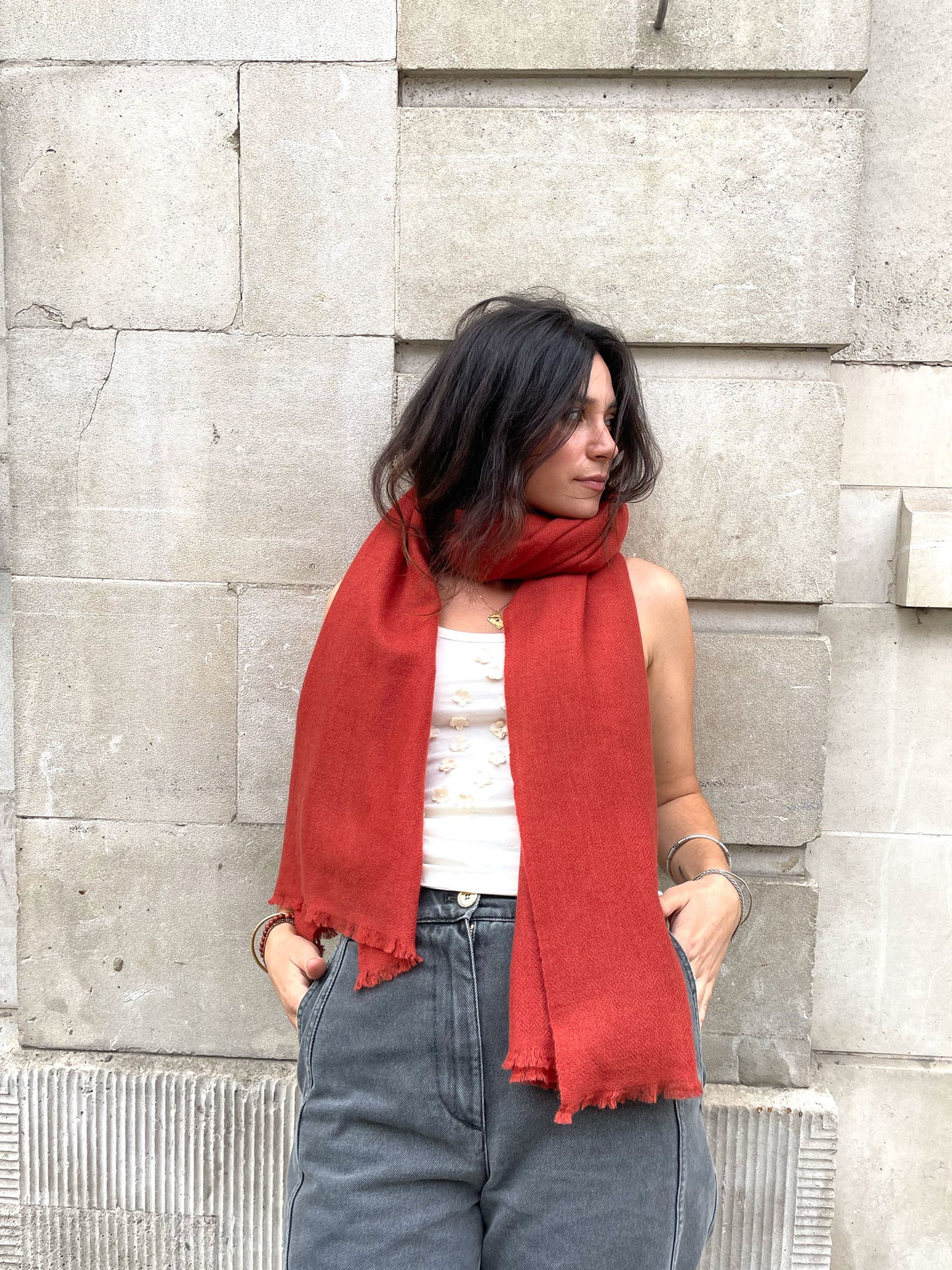 HB CASHMERE SCARF SPICE