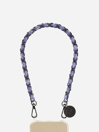 CALI WRIST PHONE CHAIN BLACK BLUE JEAN - 40CM