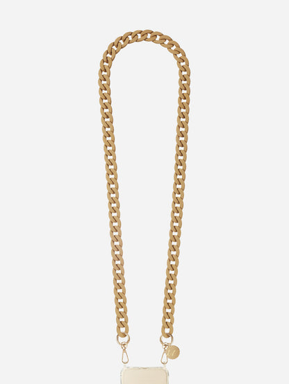 SARAH PHONE CHAIN MATTE BEIGE - 120CM