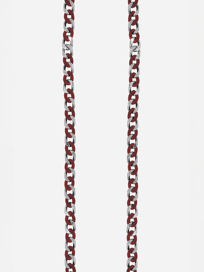 SONA VELVET PHONE CHAIN RED SILVER - 120CM