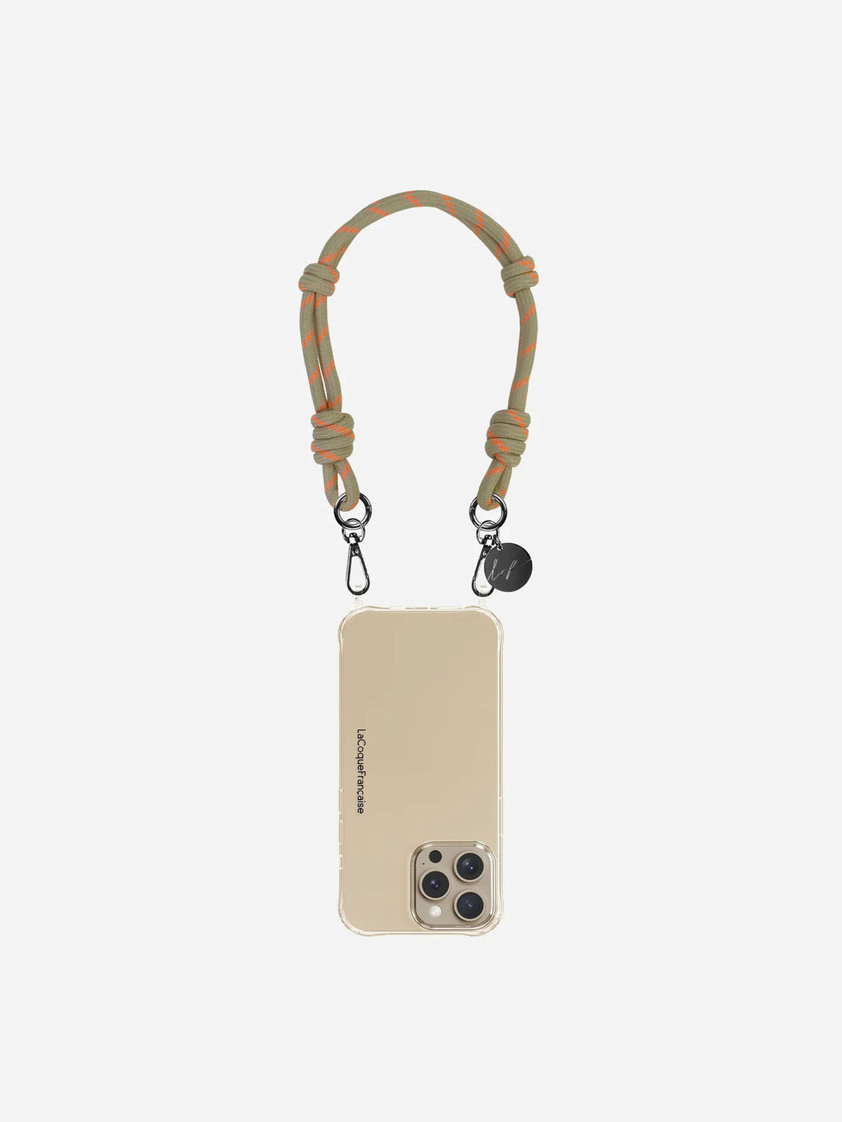 LIAM PHONE CORD STRIPE GOLD ORANGE 40CM