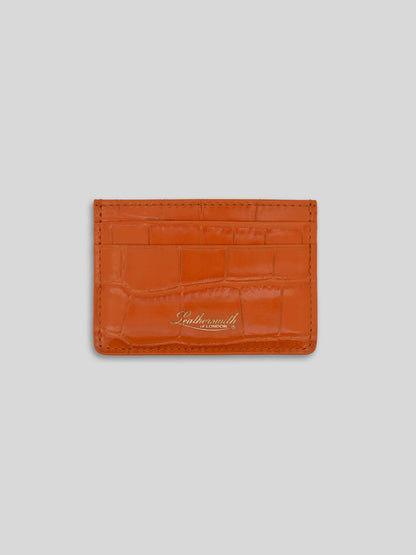 CROC DOUBLE-SIDED CARD HOLDER TANGERINE ORANGE