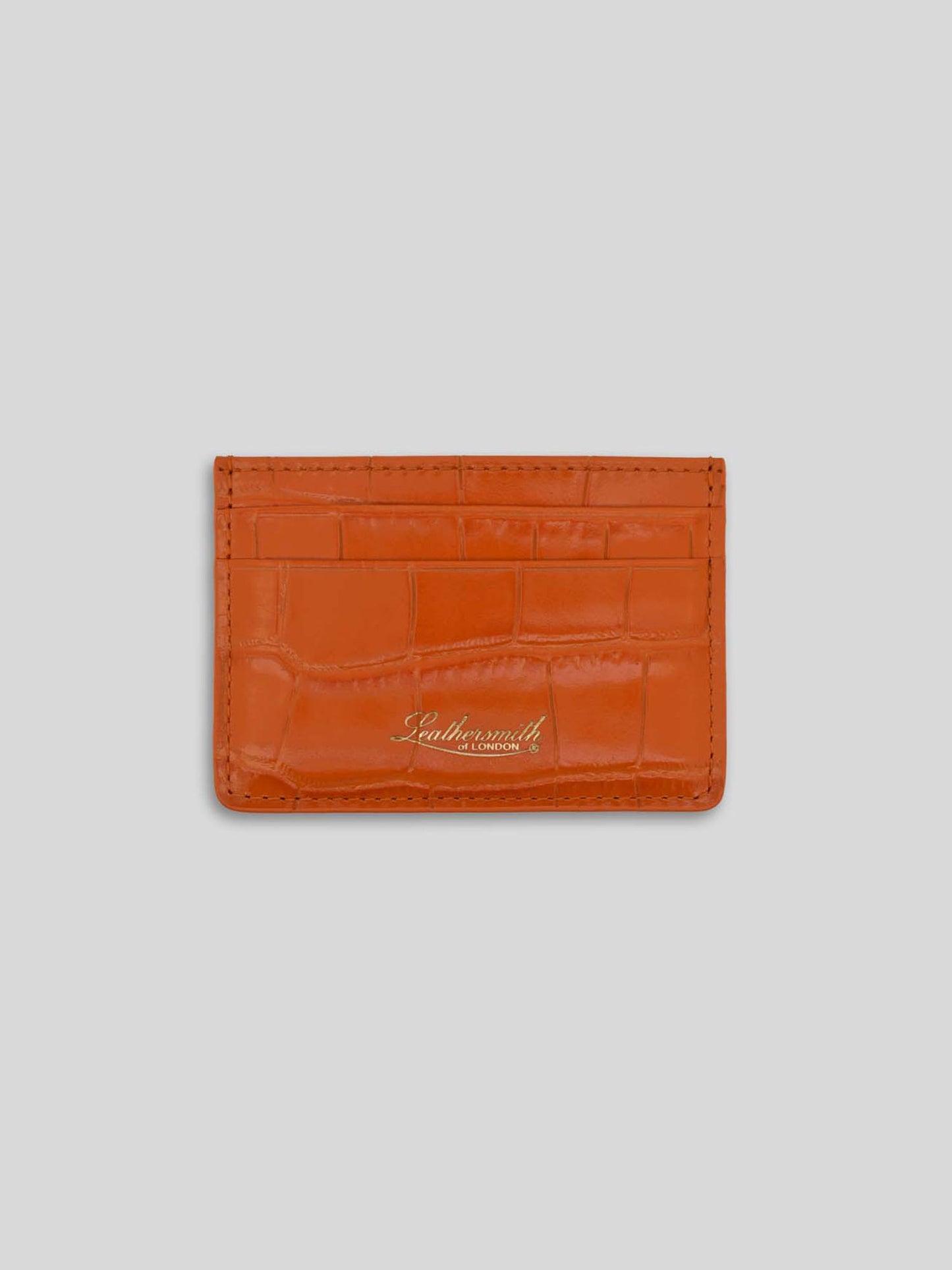 CROC DOUBLE-SIDED CARD HOLDER TANGERINE ORANGE