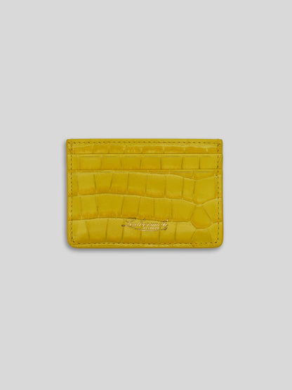 CROC DOUBLE-SIDED CARD HOLDER YELLOW