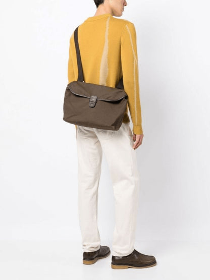 CANVAS PLAIN MESSENGER BAG KHAKI