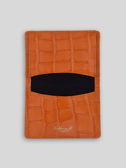 CARD HOLDER CROC TANGERINE ORANGE