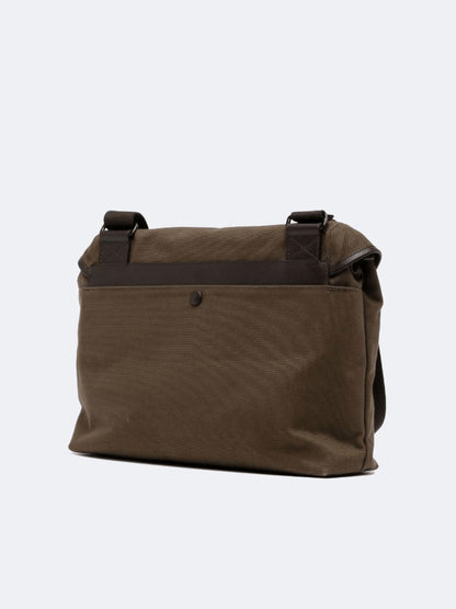 CANVAS PLAIN MESSENGER BAG KHAKI