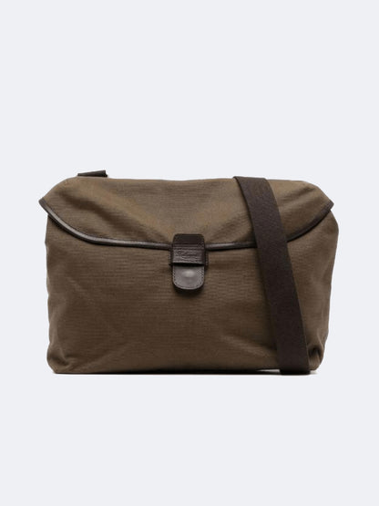 CANVAS PLAIN MESSENGER BAG KHAKI