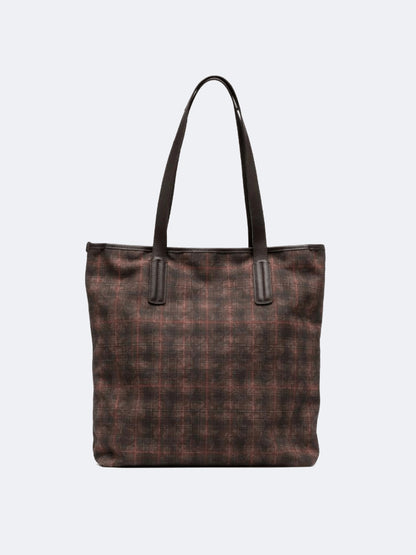 SAC À MAIN EN TOILE TARTAN 