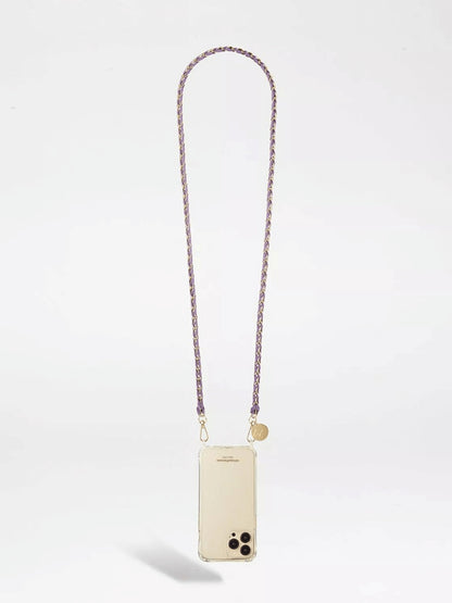 LOU PHONE CHAIN VIOLET GOLD - 120CM