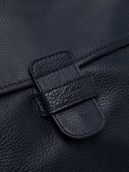 SAC MESSAGER EN CUIR BLEU MARINE 