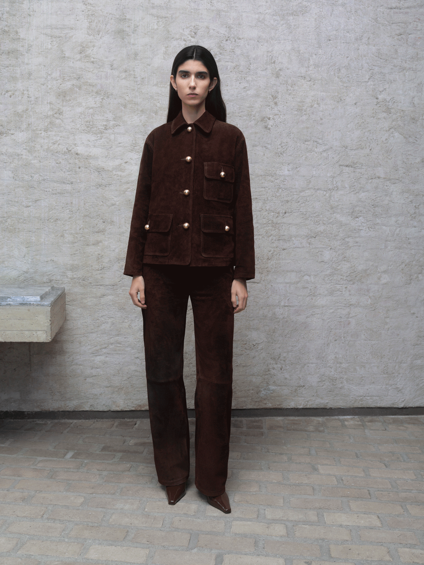 ROSIA SUEDE JACKET 3PKT SHIRAZ