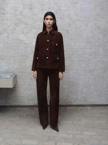 ROSIA SUEDE JACKET 3PKT SHIRAZ