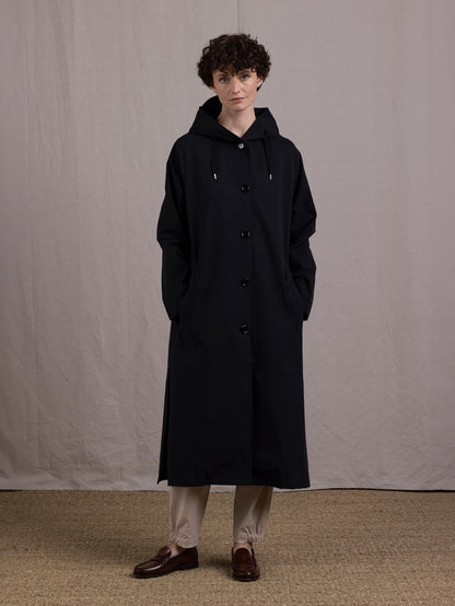 PROPORTION COAT HOODED BLACK
