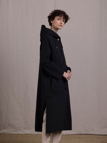 PROPORTION COAT HOODED BLACK
