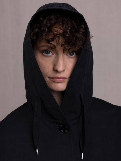 PROPORTION COAT HOODED BLACK