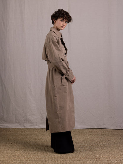 TRENCH COAT BELTED TAUPE