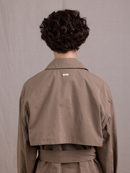TRENCH COAT BELTED TAUPE