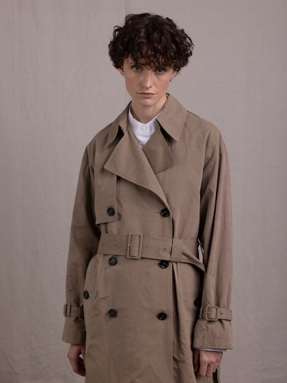 TRENCH COAT BELTED TAUPE
