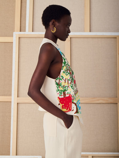 PACO EMBROIDERED GILET POOL DAY