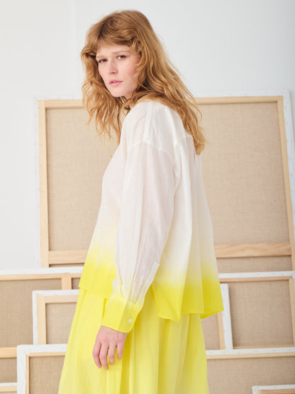 GRETA DIP DYE SHIRT YELLOW