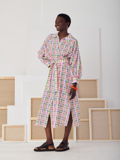 LUNA DRESS WOVEN PRINT