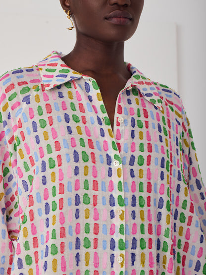 LUNA DRESS WOVEN PRINT