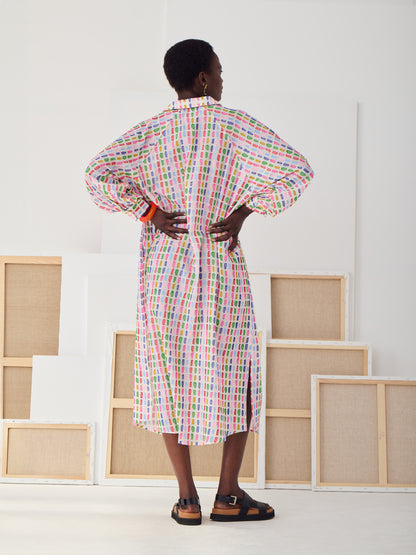 LUNA DRESS WOVEN PRINT