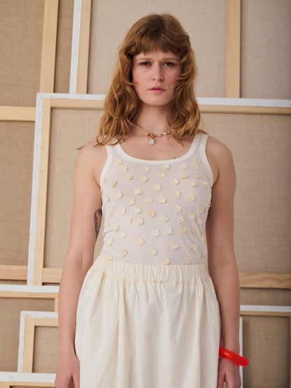TOP MARCELLE TINY FLOWERS ECRU